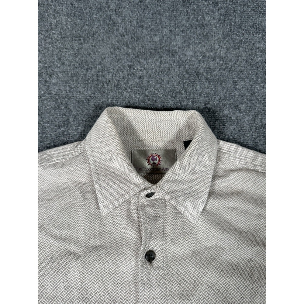 Territory Ahead Shirt Mens Large Gray Heavyweight Herringbone Stretch Casual - Picture 8 of 9